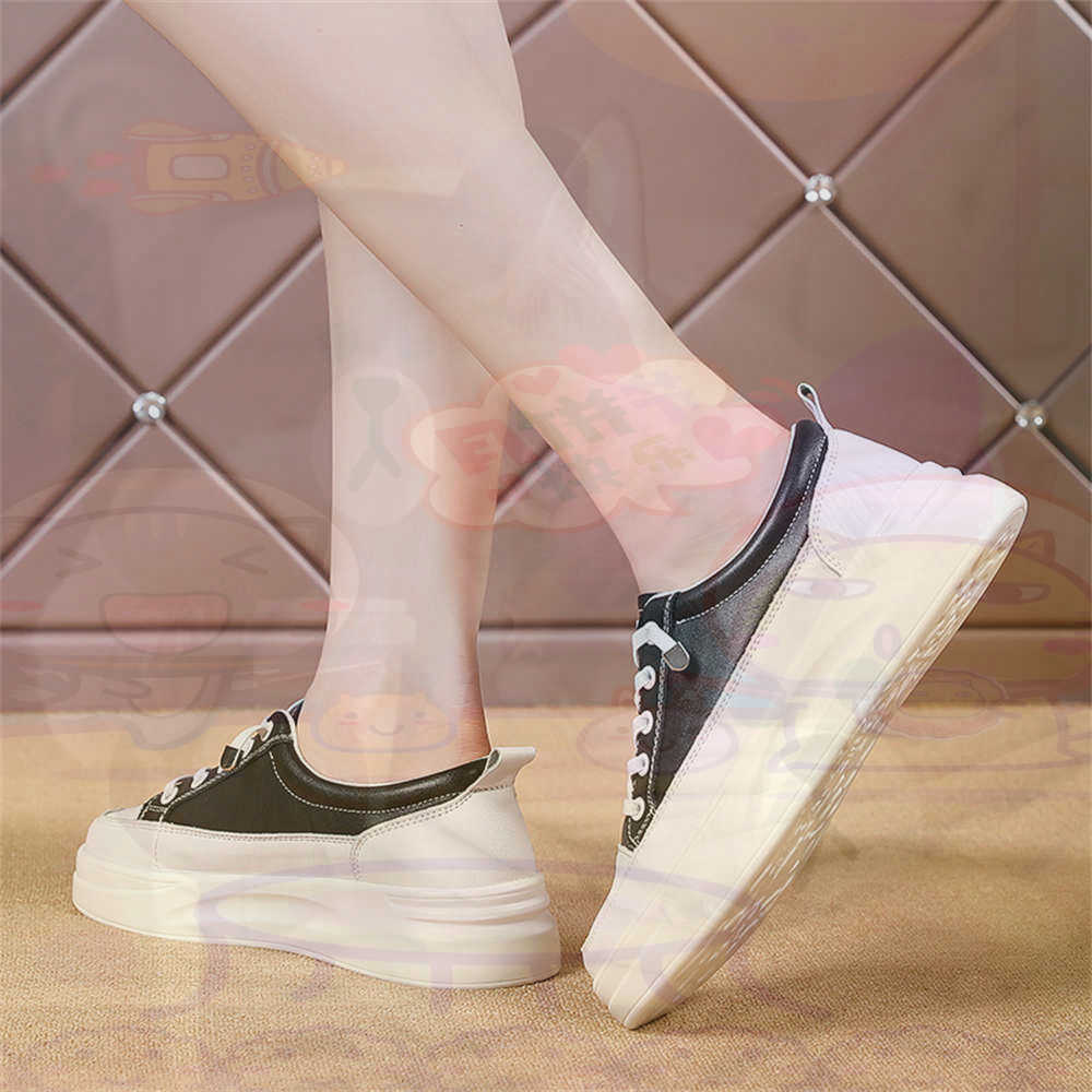Formal Wear For Women Lifestyle - LACE-up Chunky Loafers ผู้หญิงสเก็ตบอร์ดกีฬารองเท้าตะกร้ารองเท้าผ้าใบจริงแบบพกพาข่าวตะกร้า Teni ที่มีคุณภาพสูง