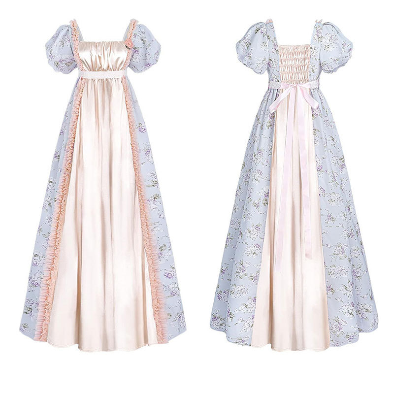 Victorian Women'S Formal Wear - ชุดเดรสทรงบอลกาวน์สไตล์วิคตอเรียน ย้อนยุค สง่างาม เอวสูง สำหรับผู้หญิง เหมาะสำหรับงานฮาโลวีน