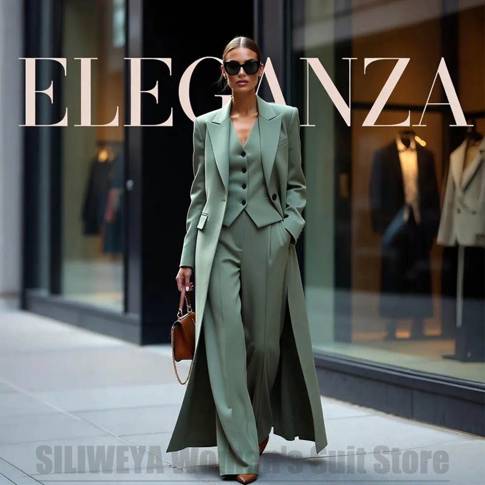 Women Formal Wear Shirts - ชุดสูทผู้หญิงสุดชิค แบบสามชิ้น ปกแหลม กระดุมเดียว เหมาะสำหรับงานปาร์ตี้ งานทางการ