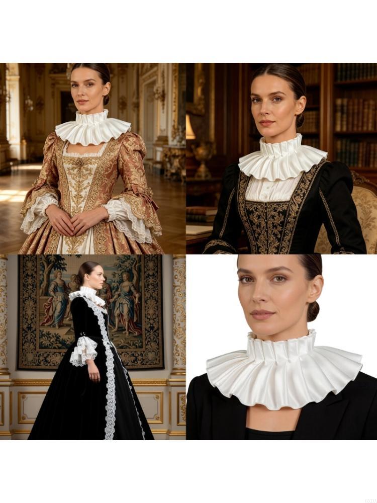 Victorian Women'S Formal Wear - Neckpiece ที่ถอดออกได้สำหรับเครื่องแต่งกายผู้หญิง Layering และการเพิ่มประสิทธิภาพเครื่องแต่งกาย 6XDA