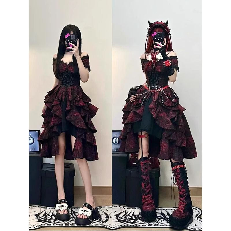 Victorian Women'S Formal Wear - ชุดเดรสเจ้าหญิงสไตล์วิคตอเรียนกอธิคโลลิต้า สำหรับผู้หญิง ดีไซน์หรูหรา แต่งระบาย ทรงเข้ารูป ชุดราตรี