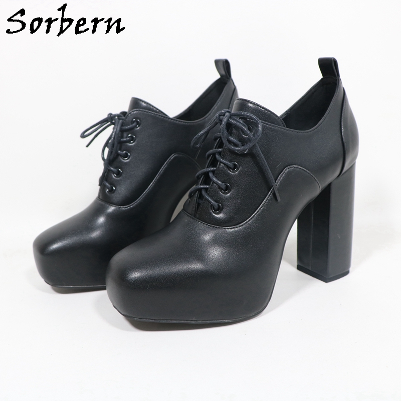 รองเท้าส้นตึกแบบผูกเชือกสไตล์ย - Pump Heel Block บทวิจารณ์และราคา