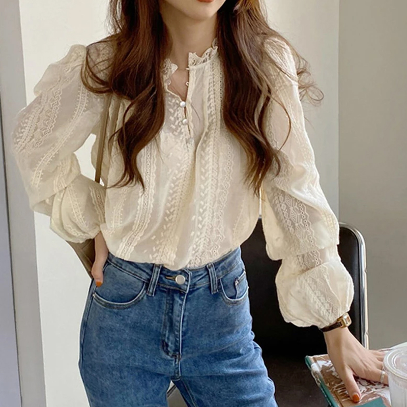 Elegant Lace ผู้หญิงเสื้อแฟชั่ - Women'S Formal Wear Blouse บทวิจารณ์และราคา