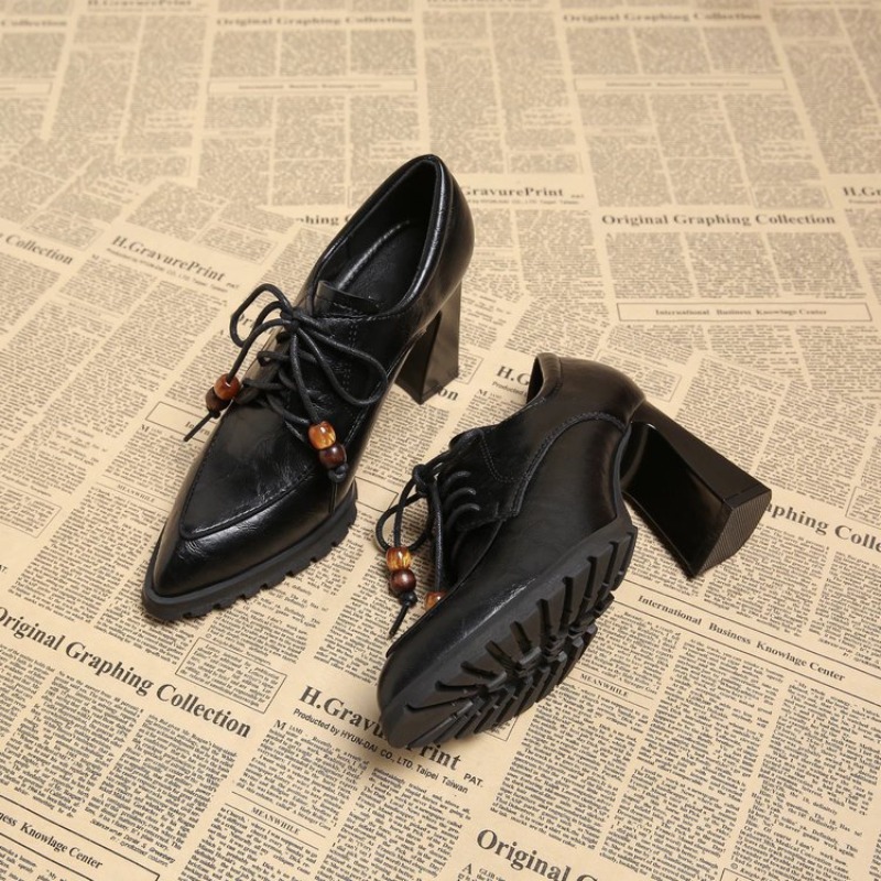 รองเท้าส้นสูงแบบฝรั่งเศสทรง De - Pump Heel Block บทวิจารณ์และราคา