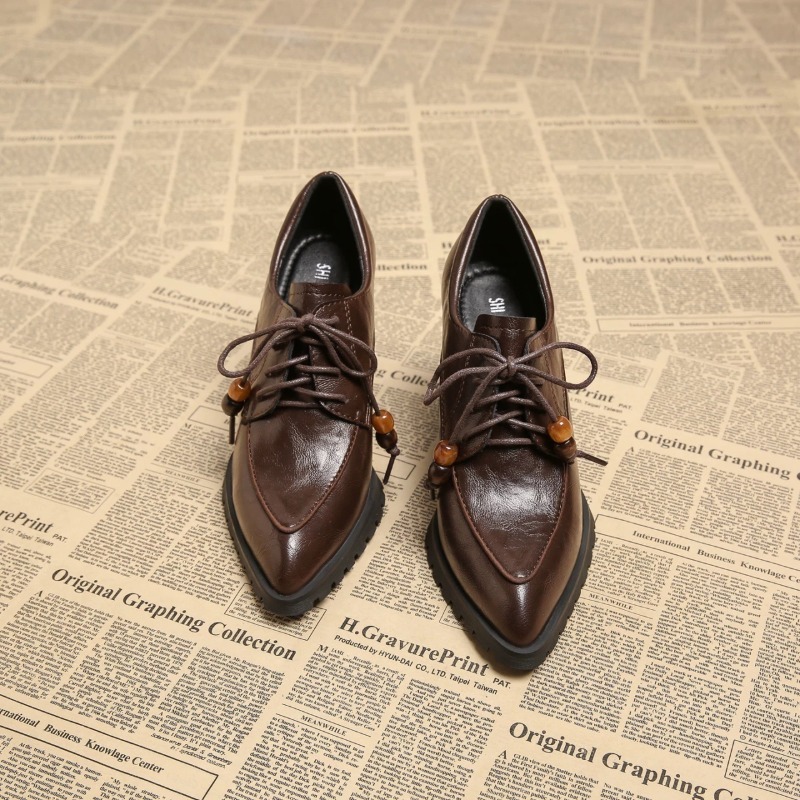 รองเท้าส้นสูงหัวแหลมแบบสายรัดส - Pump Heel Block บทวิจารณ์และราคา