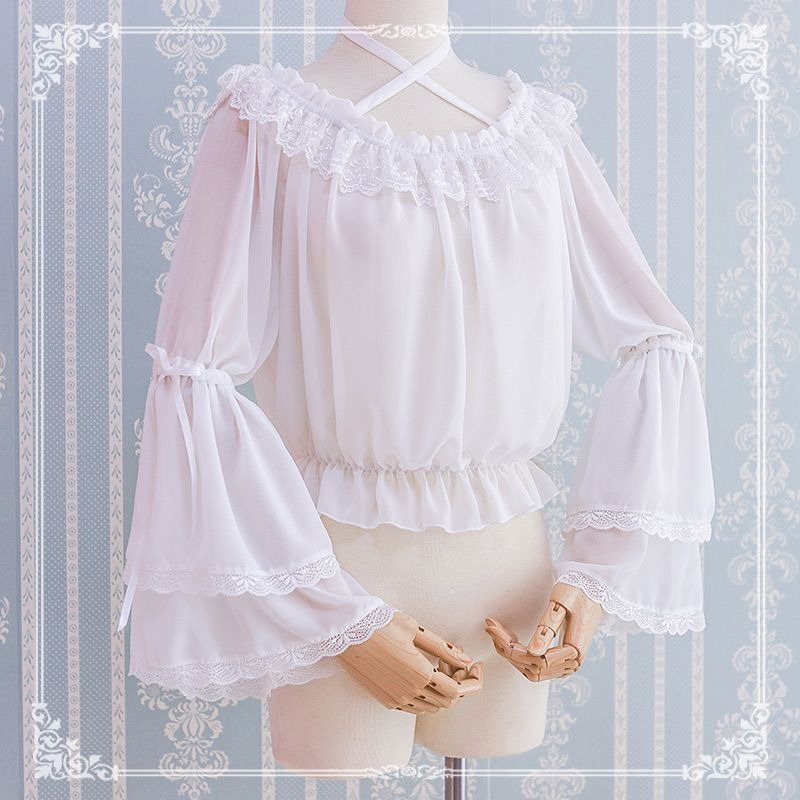 เสื้อชีฟองแขนยาวสไตล์โลลิต้าสำ - Women'S Formal Wear Blouse บทวิจารณ์และราคา