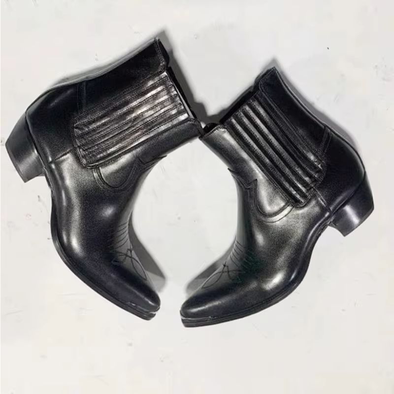 รองเท้าบูทเชลซีหนังสีดำสำหรับผ - Women Formal Wear Western บทวิจารณ์และราคา