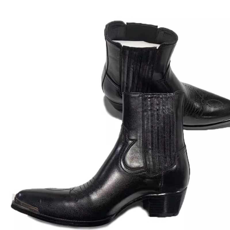 รองเท้าบูทเชลซีหนังสีดำสำหรับผ - Women Formal Wear Western บทวิจารณ์และราคา