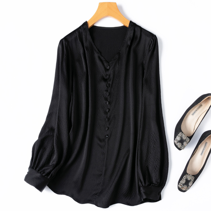 เสื้อไหมผู้หญิง 93% ไหมหม่อน 7 - Silk Blouse Button บทวิจารณ์และราคา
