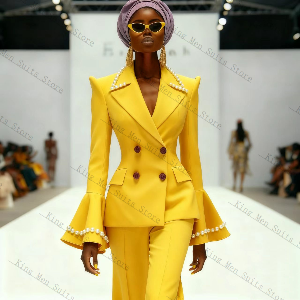 ชุดสูทผู้หญิงสีเหลืองมุก 2 ชิ้ - Yellow Formal Wear Women บทวิจารณ์และราคา