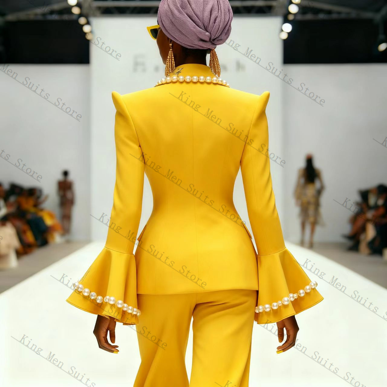 ชุดสูทผู้หญิงสีเหลืองมุก 2 ชิ้ - Yellow Formal Wear Women บทวิจารณ์และราคา