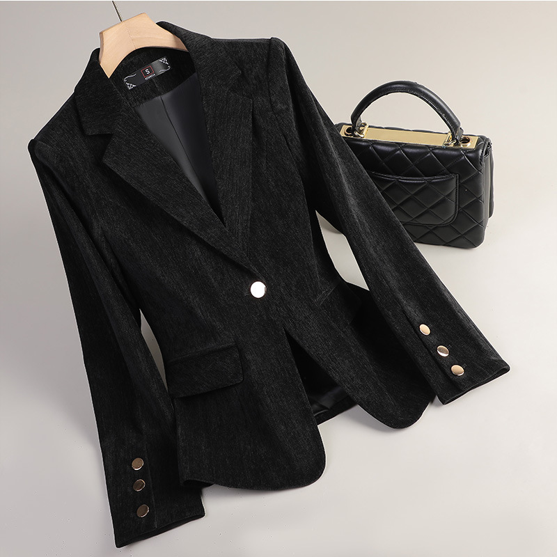 สีเหลืองทองกำมะหยี่เบลเซอร์ผู้ - Formal Attire Woman บทวิจารณ์และราคา