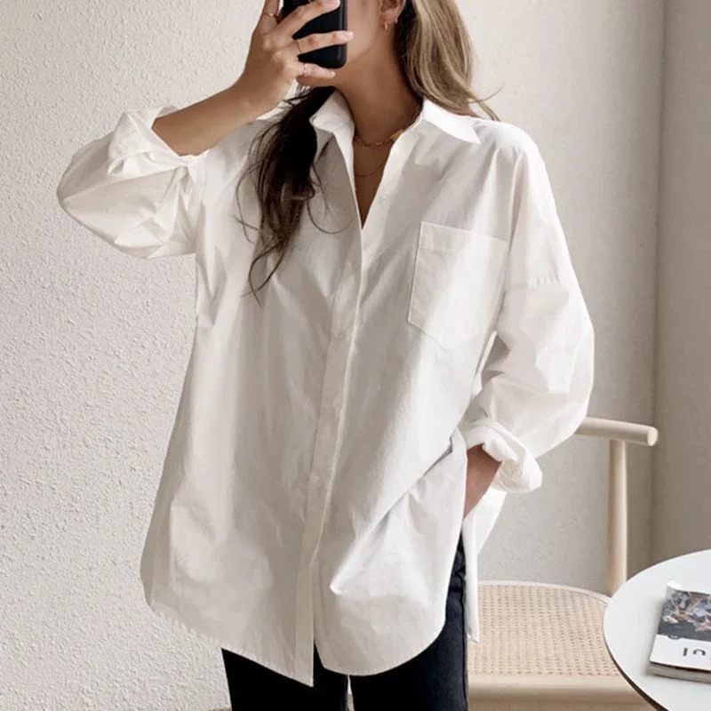 เสื้อเชิ้ตผู้หญิงไซส์ใหญ่ แขนย - Women Formal Wear Tops บทวิจารณ์และราคา