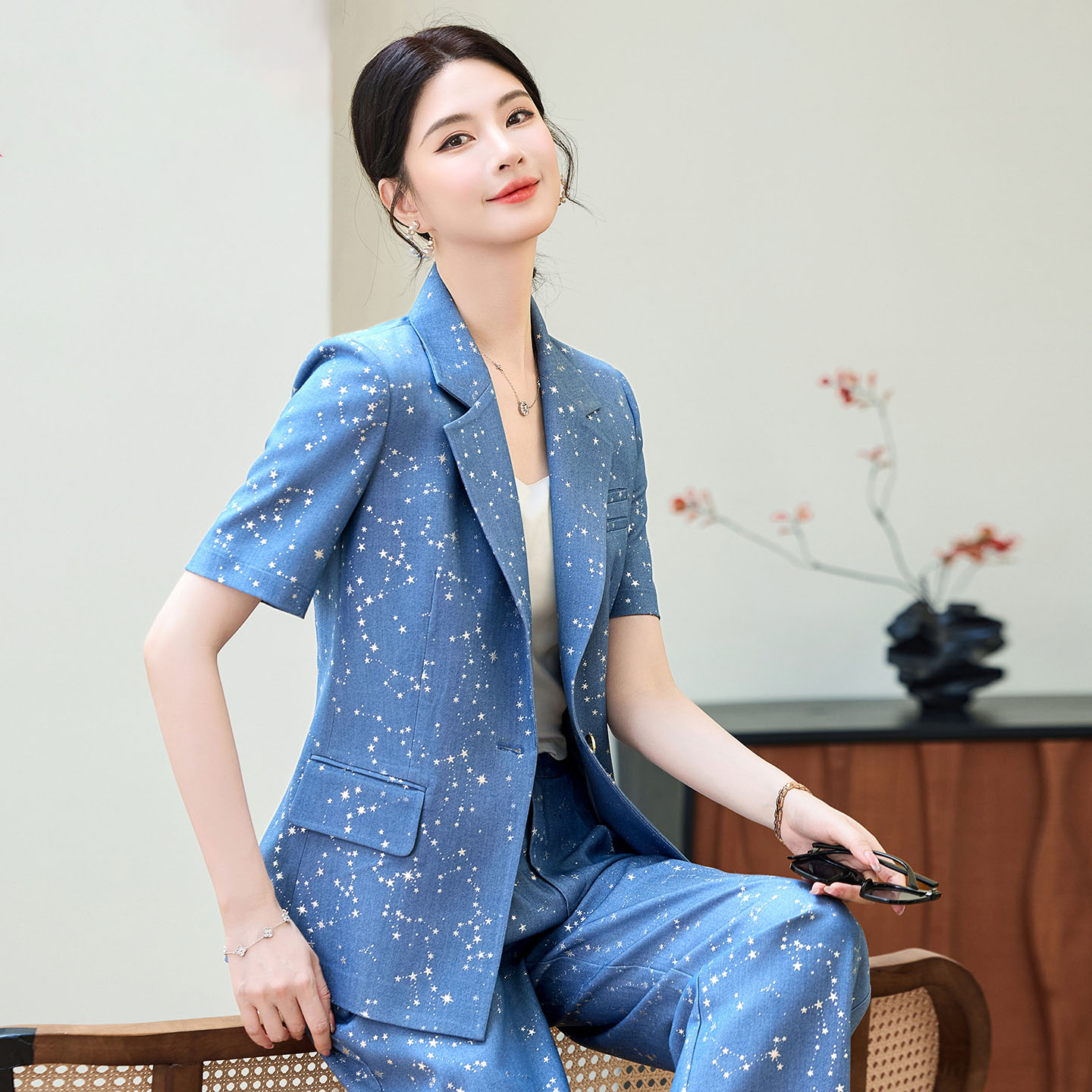 แฟชั่นสีฟ้าสีเหลืองแขนสั้นชุดส - Yellow Formal Wear Women บทวิจารณ์และราคา