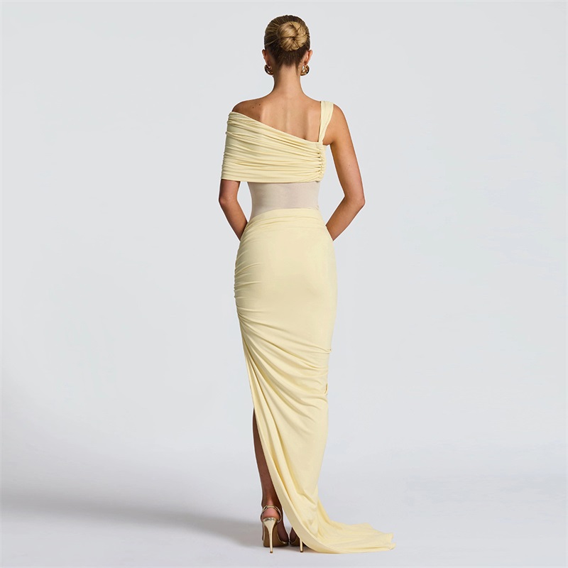 ชุดเดรสออกงานสีเหลืองสำหรับผู้ - Yellow Formal Wear Women บทวิจารณ์และราคา