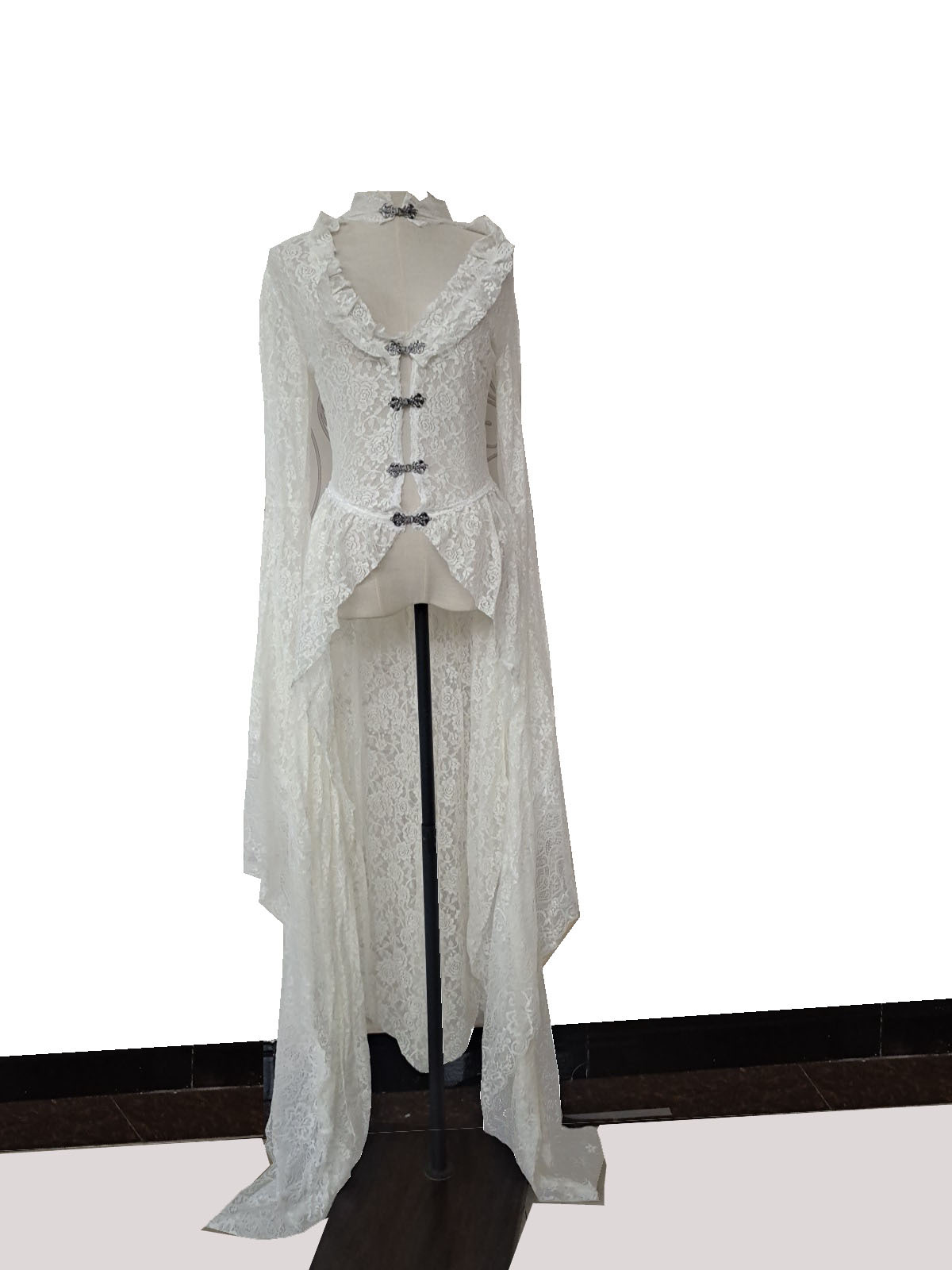 ผู้หญิงโกธิคสีขาววินเทจลูกไม้F - Victorian Women'S Formal Wear บทวิจารณ์และราคา