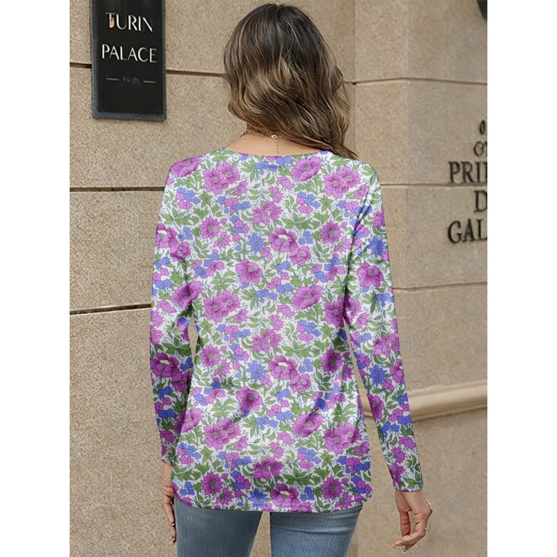 เสื้อผู้หญิงคอวีแขนยาวลายพิมพ์ - Women Formal Wear Shirts บทวิจารณ์และราคา