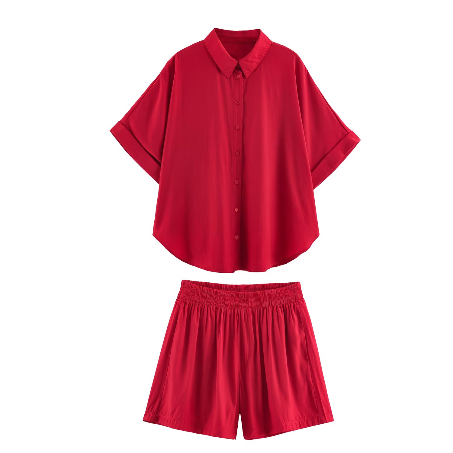 ชุดเสื้อเชิ้ตและกางเกงขาสั้นลำ - Women Formal Wear Tops บทวิจารณ์และราคา